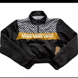 Vans Elevated crop checkerboard track Jacket
